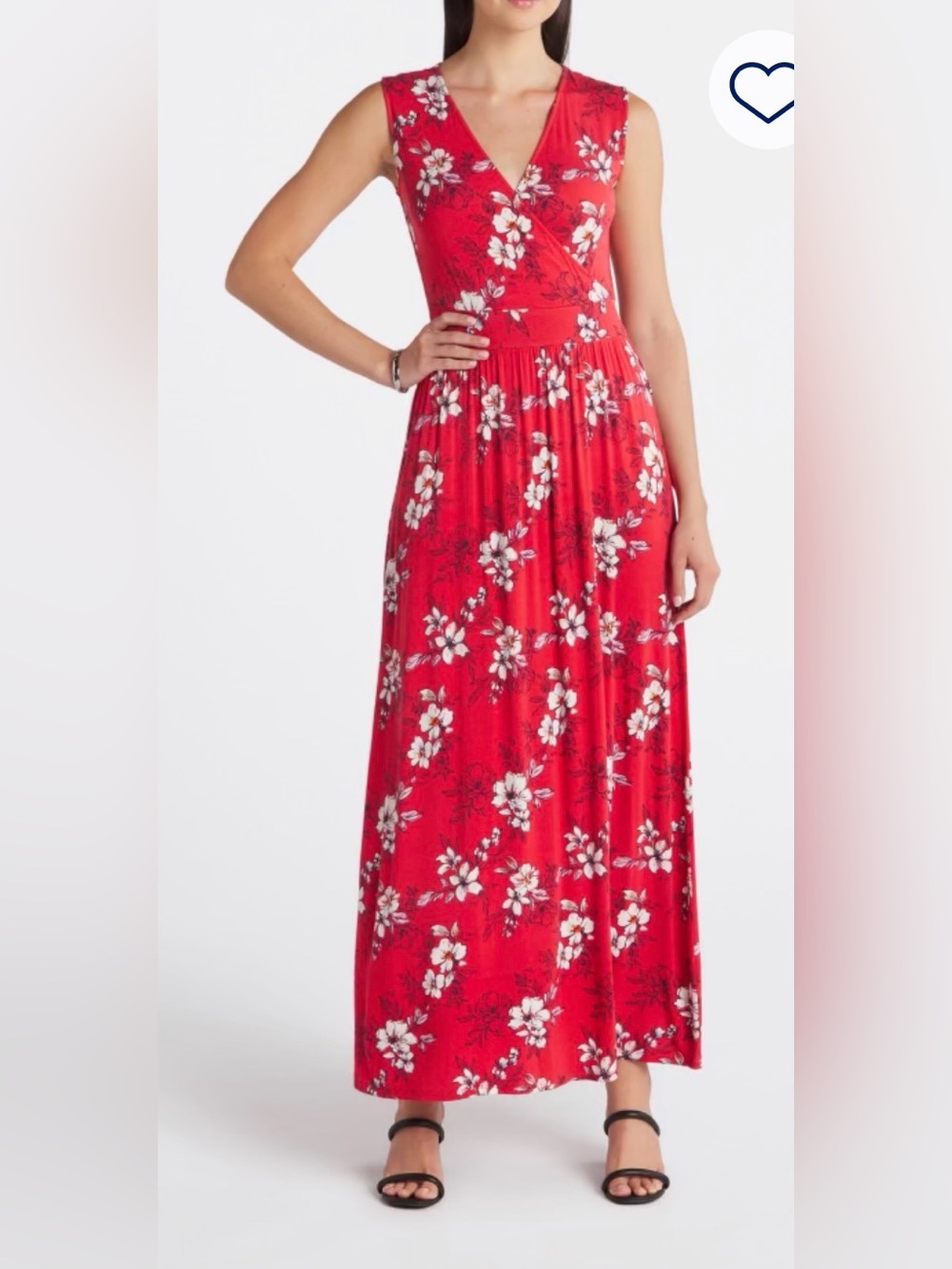 41 Hawthorn DISCONTINUED Red Floral Maxi Dress Size L Worn Twice